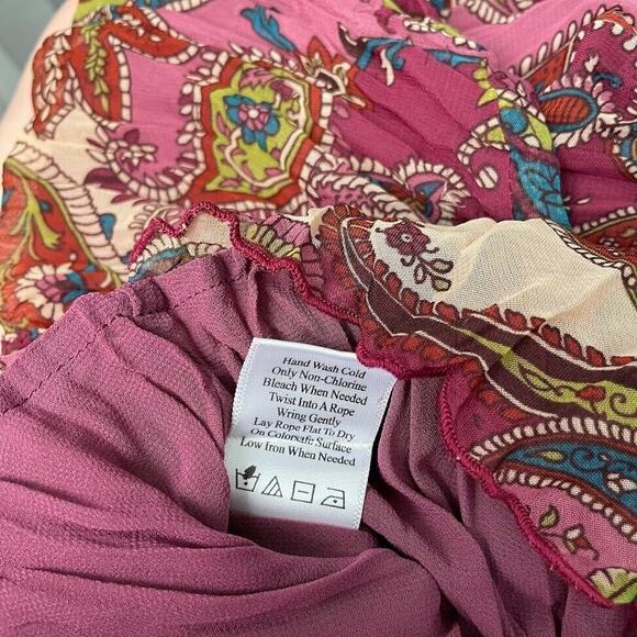 Coldwater Creek Size PS Petite Small Chiffon Crinkle Blouse Fairycore Romantic - Picture 8 of 9